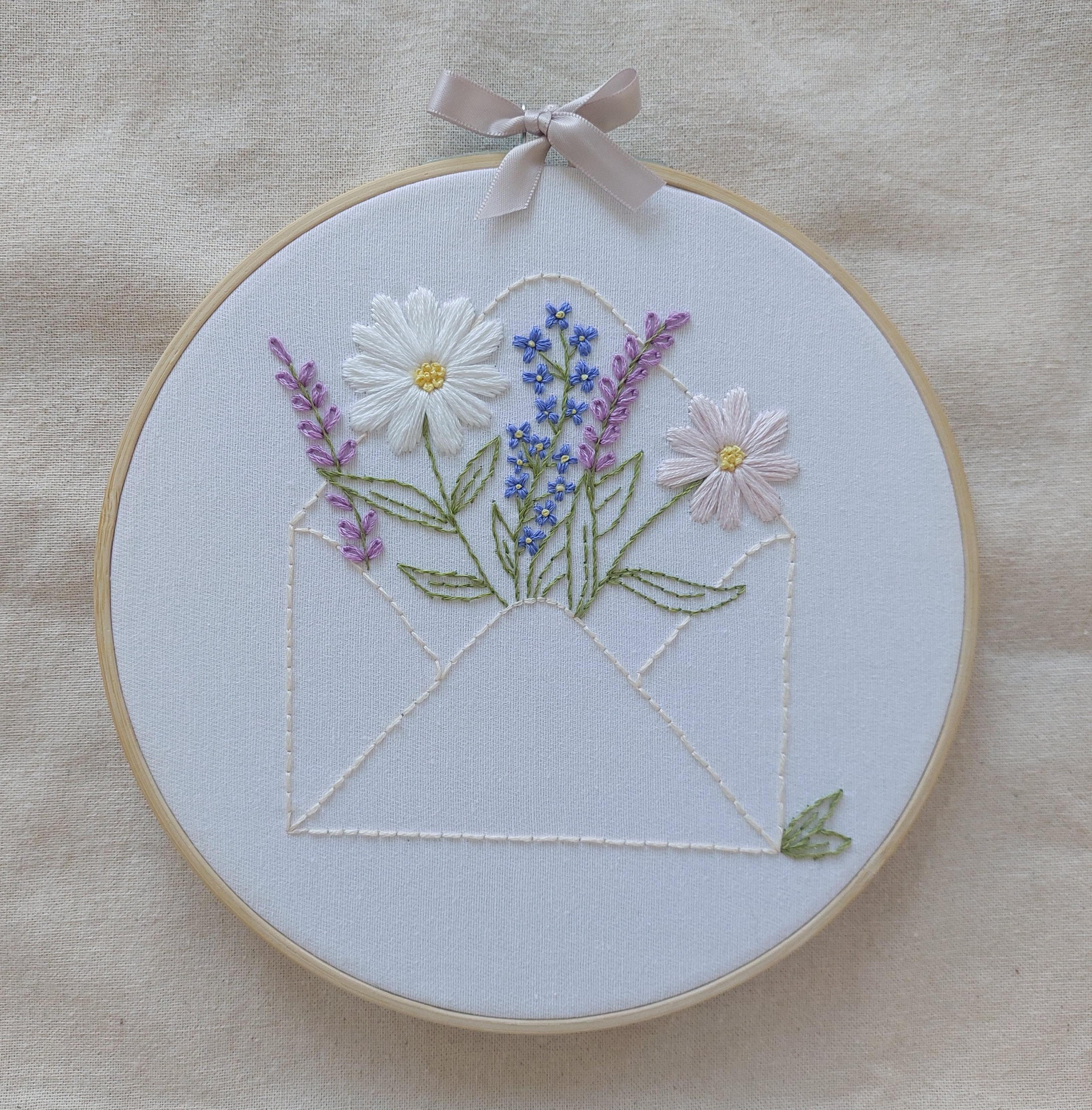 Kit broderie - Lettre fleurie